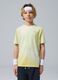 T-shirt sportiva gialla in tessuto tecnico elasticizzato con effetto tie-dye per bambino ALTAVIA COURT_0