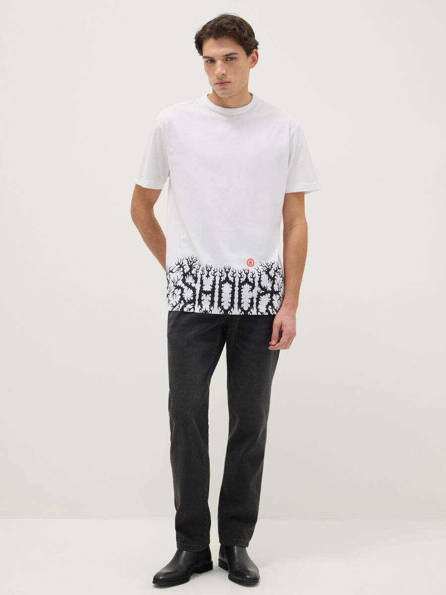 Multicolour pure cotton regular fit t-shirt with graphic_1