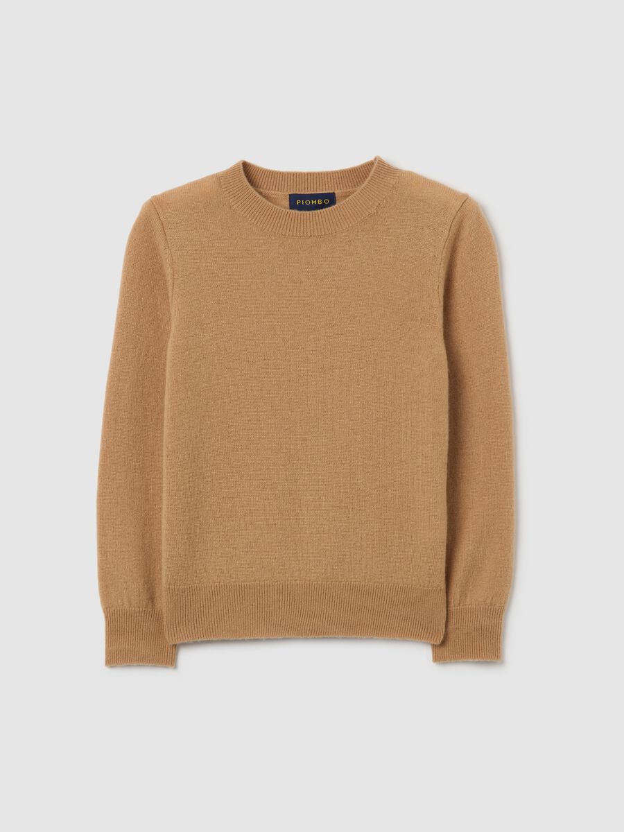 Brown Girl's Pure Wool Pullover _3