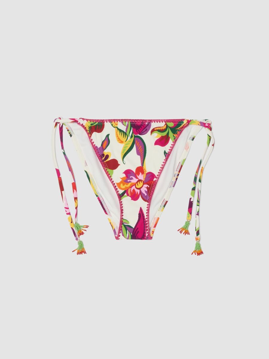Slip bikini multicolor in tessuto elasticizzato con laccetti_4