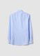 Camicia azzurra in puro cotone con colletto classico slim fit no iron_6