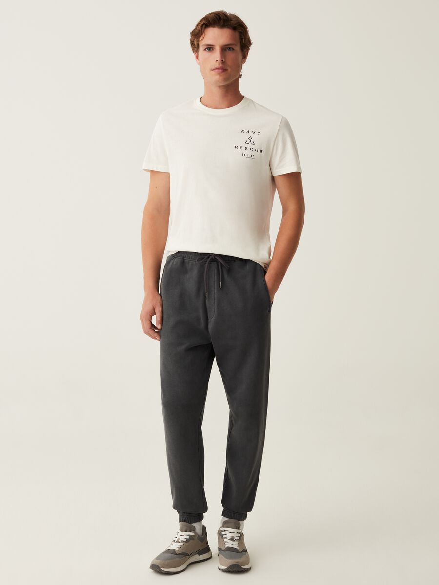 Joggers in felpa con coulisse_0