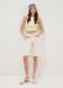 Yellow cropped stretch cotton tank top_1