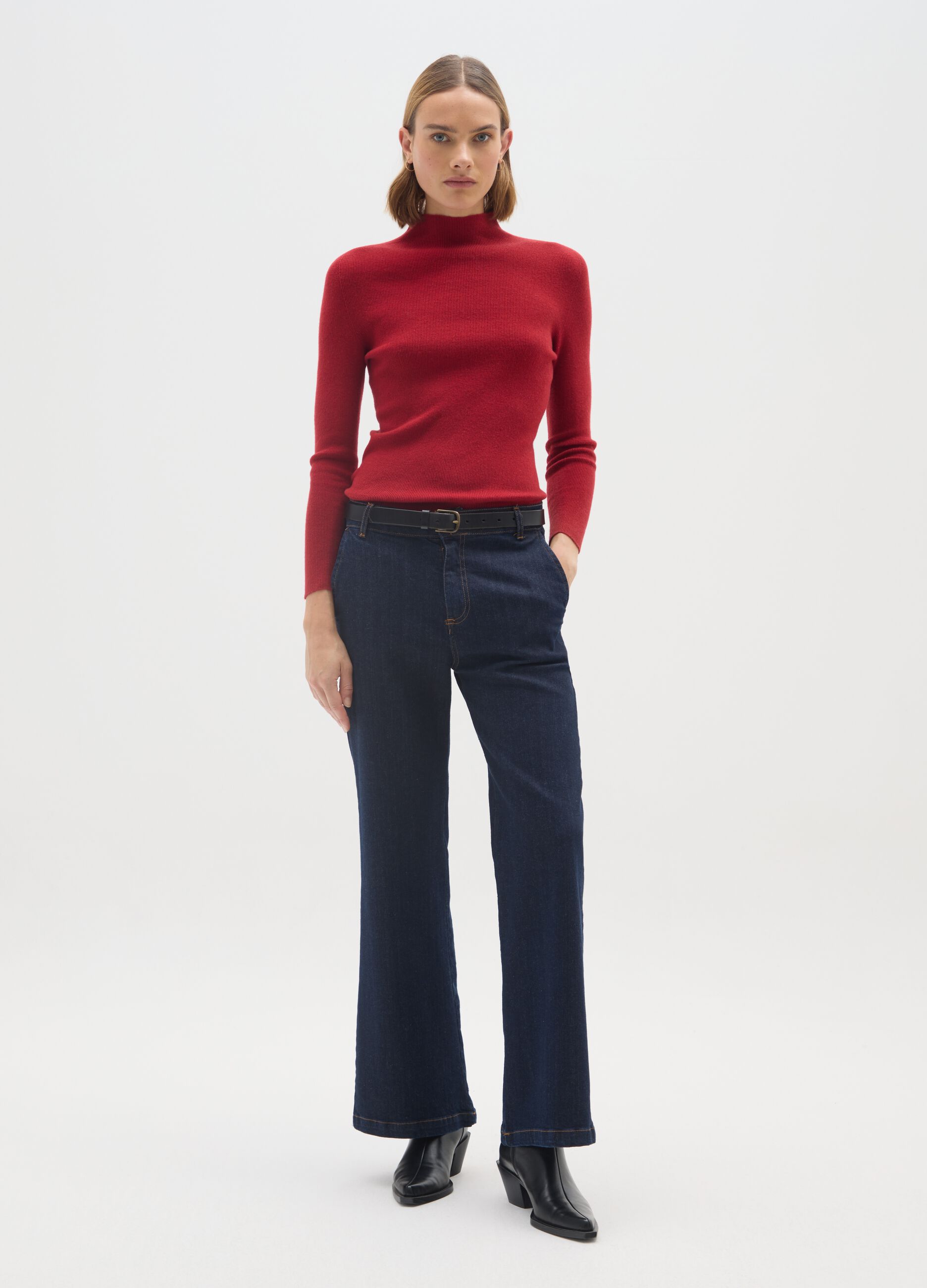 Red Regular Fit Sweater