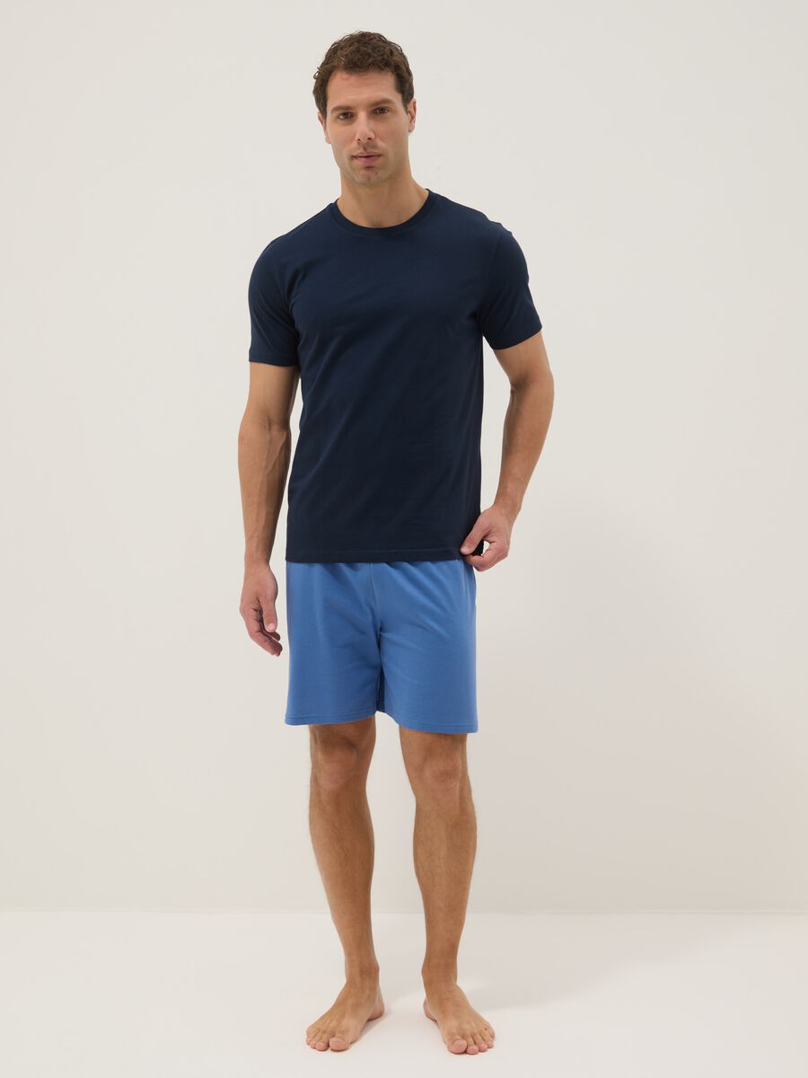 Blue organic cotton pyjamas, regular fit_0