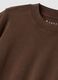 T-shirt marrone girocollo in puro cotone boxy fit_1