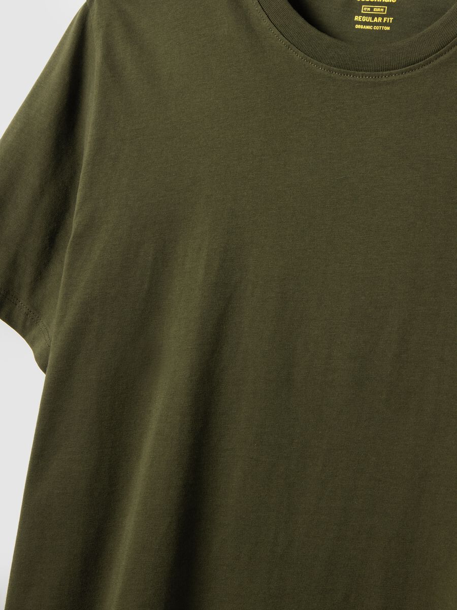 Green pure cotton regular fit T-shirt_5