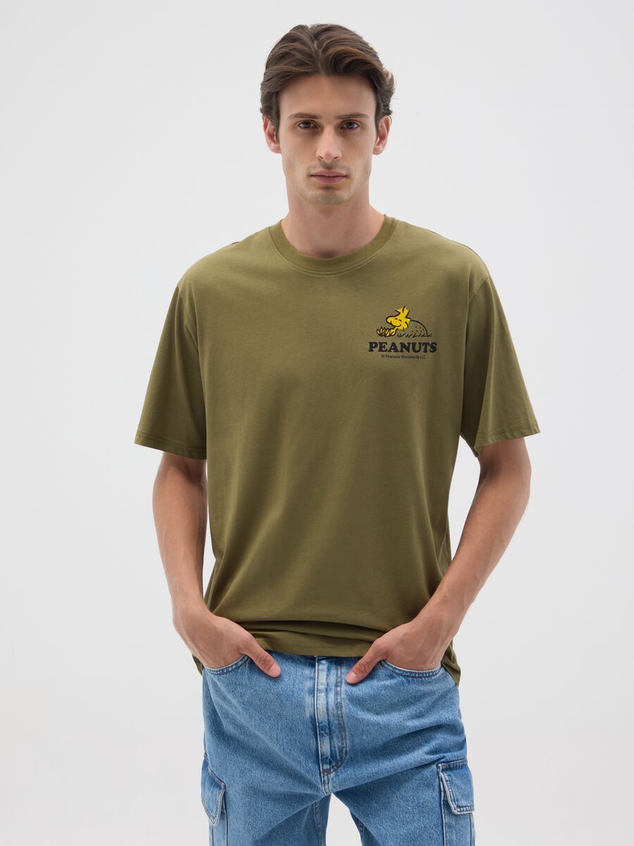 Regular fit green pure cotton t-shirt_0
