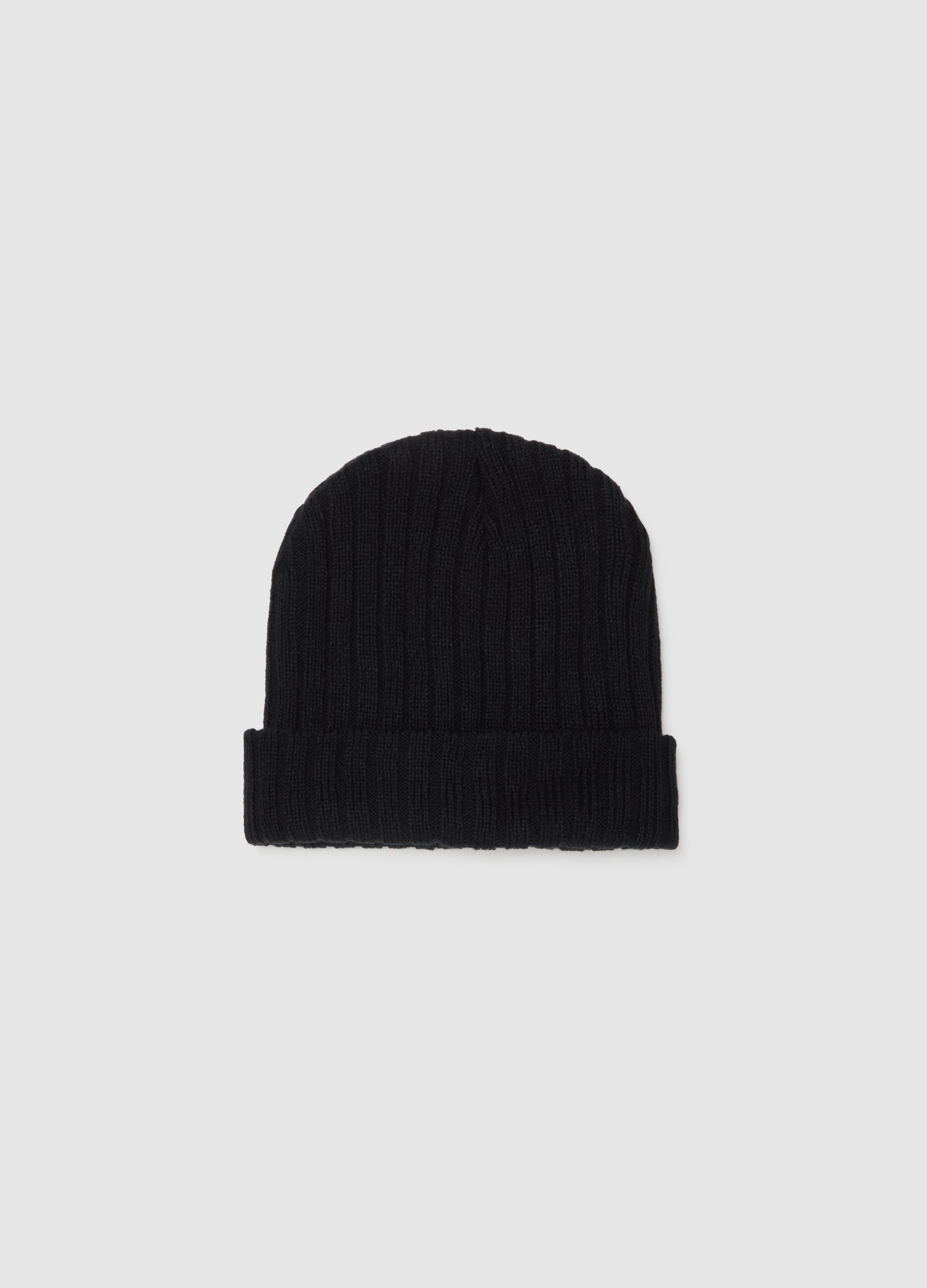 Heavy Knit Blue Beanie