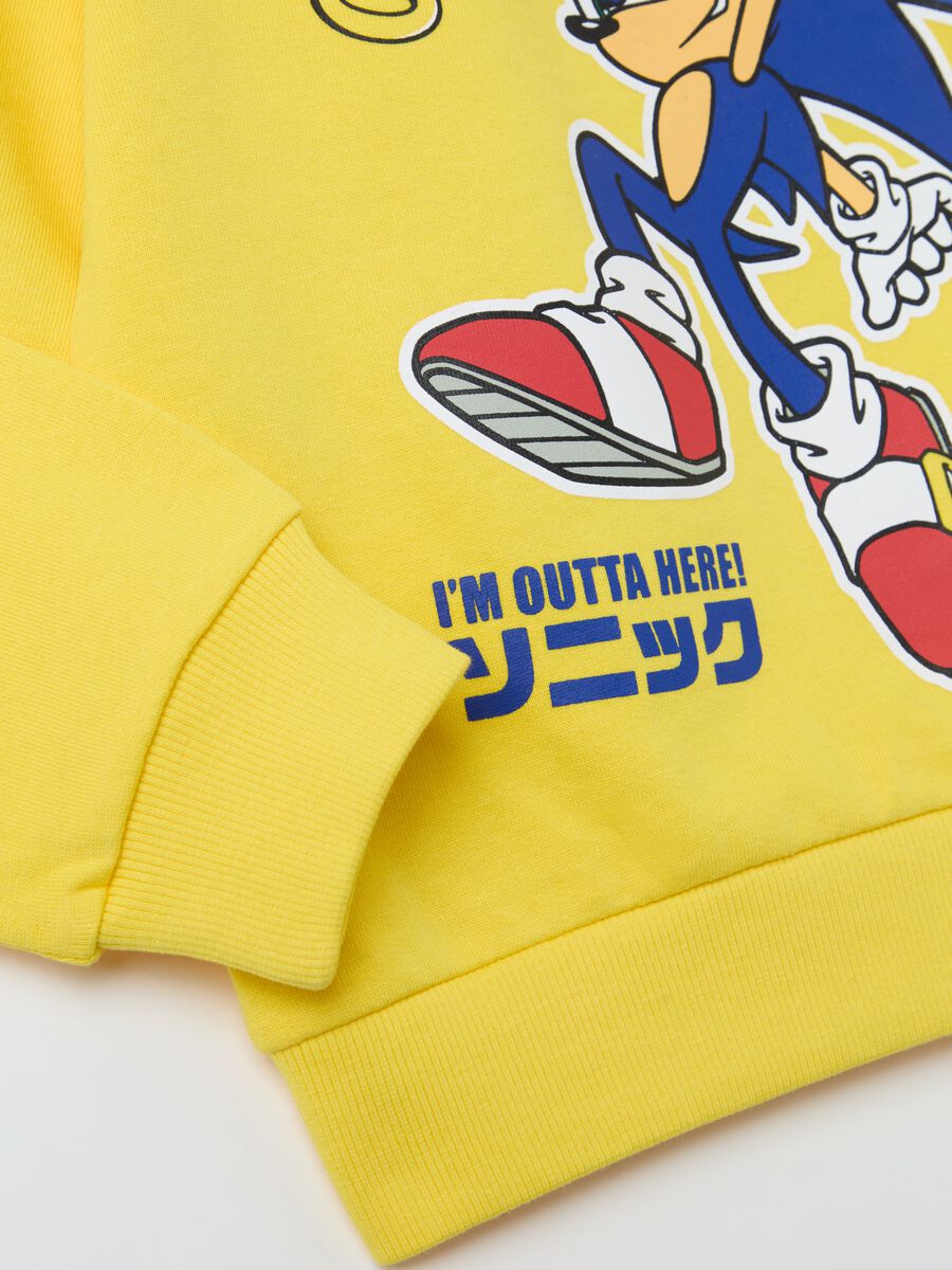 French terry sweatshirt with Sonic print_3
