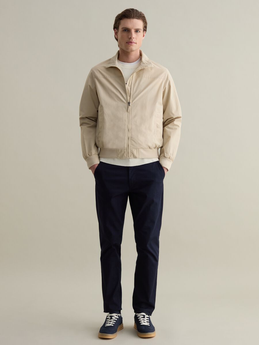 Full-zip bomber jacket with high neck_1