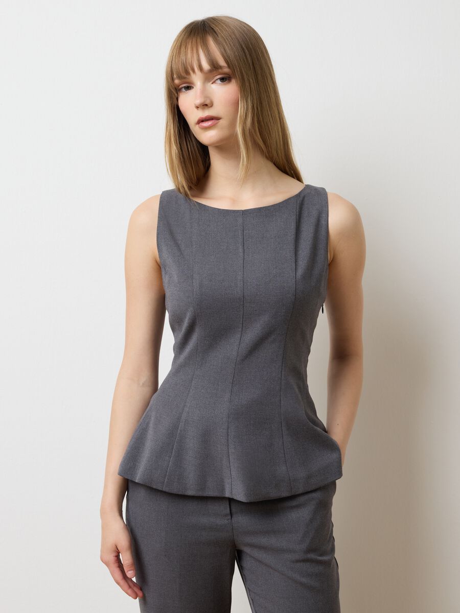 Grey Slim Fit Top_1