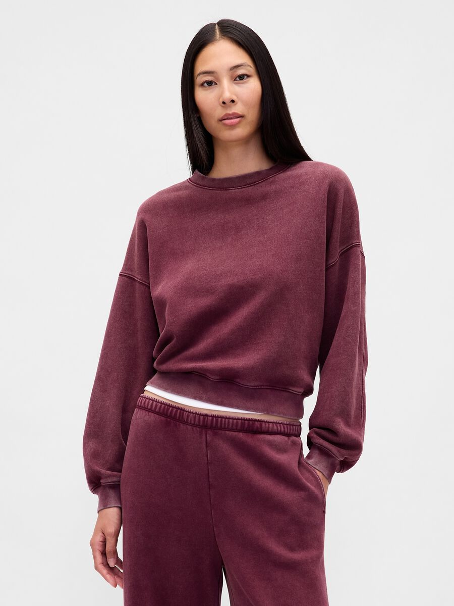 Purple Cotton Blend Sweatshirt_0