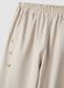 Pantaloni beige con vita elastica in cotone elasticizzato regular fit_5