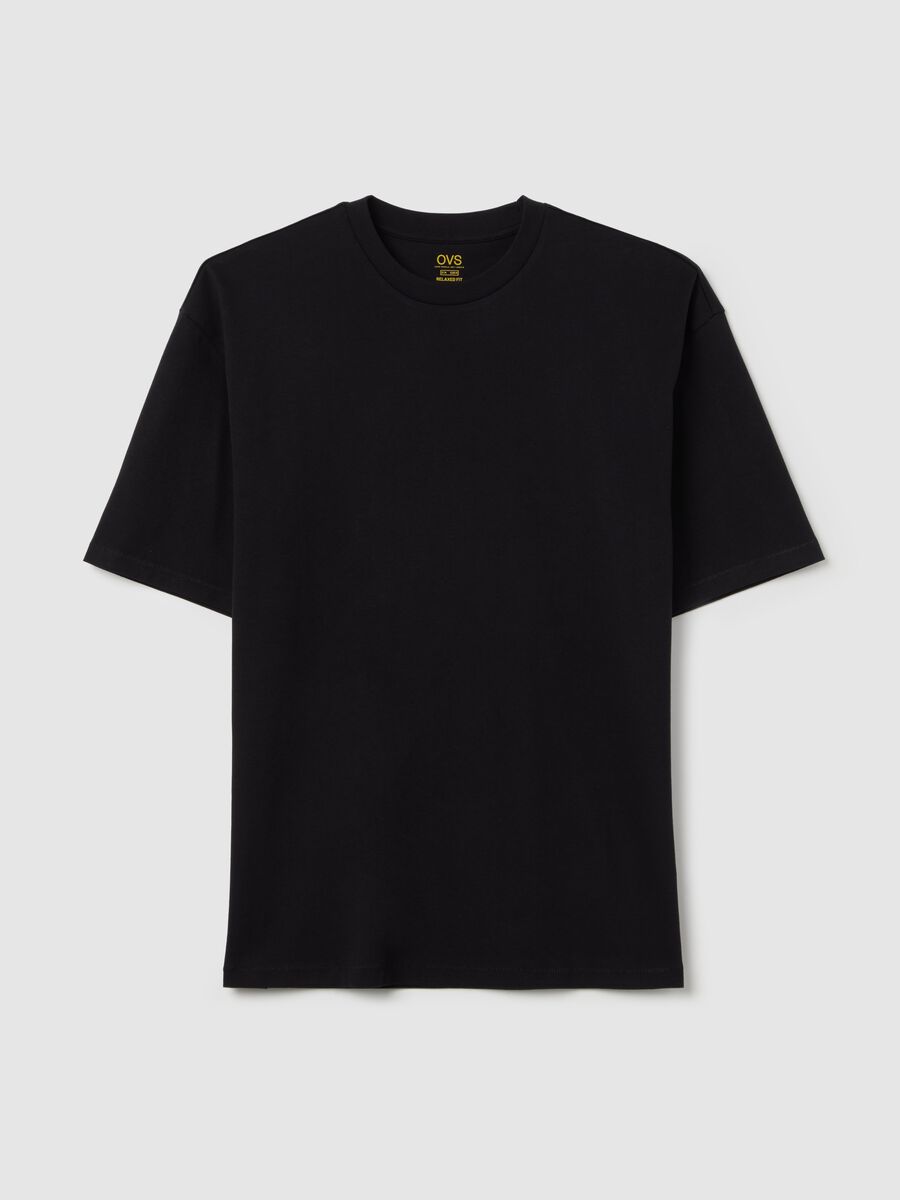 Solid colour T-shirt in organic cotton_0