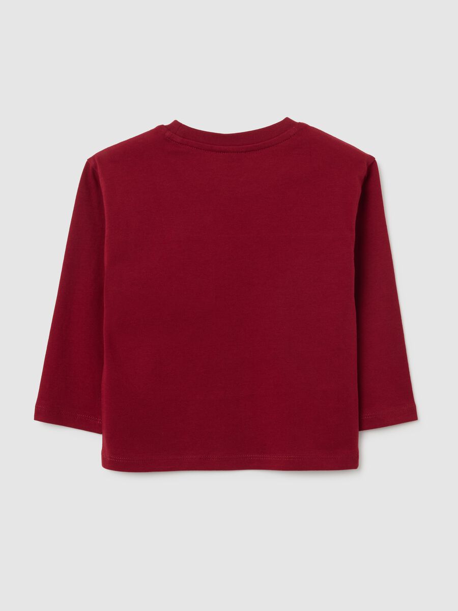 Maglietta in puro cotone rossa regular fit_1
