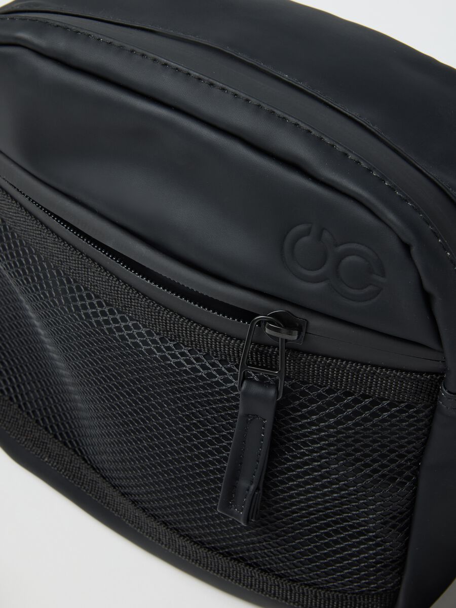 Black Crossbody Bag in Mixed Materials_2
