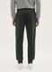 Regular Fit Green Fleece Trousers with Elastic Waist_2