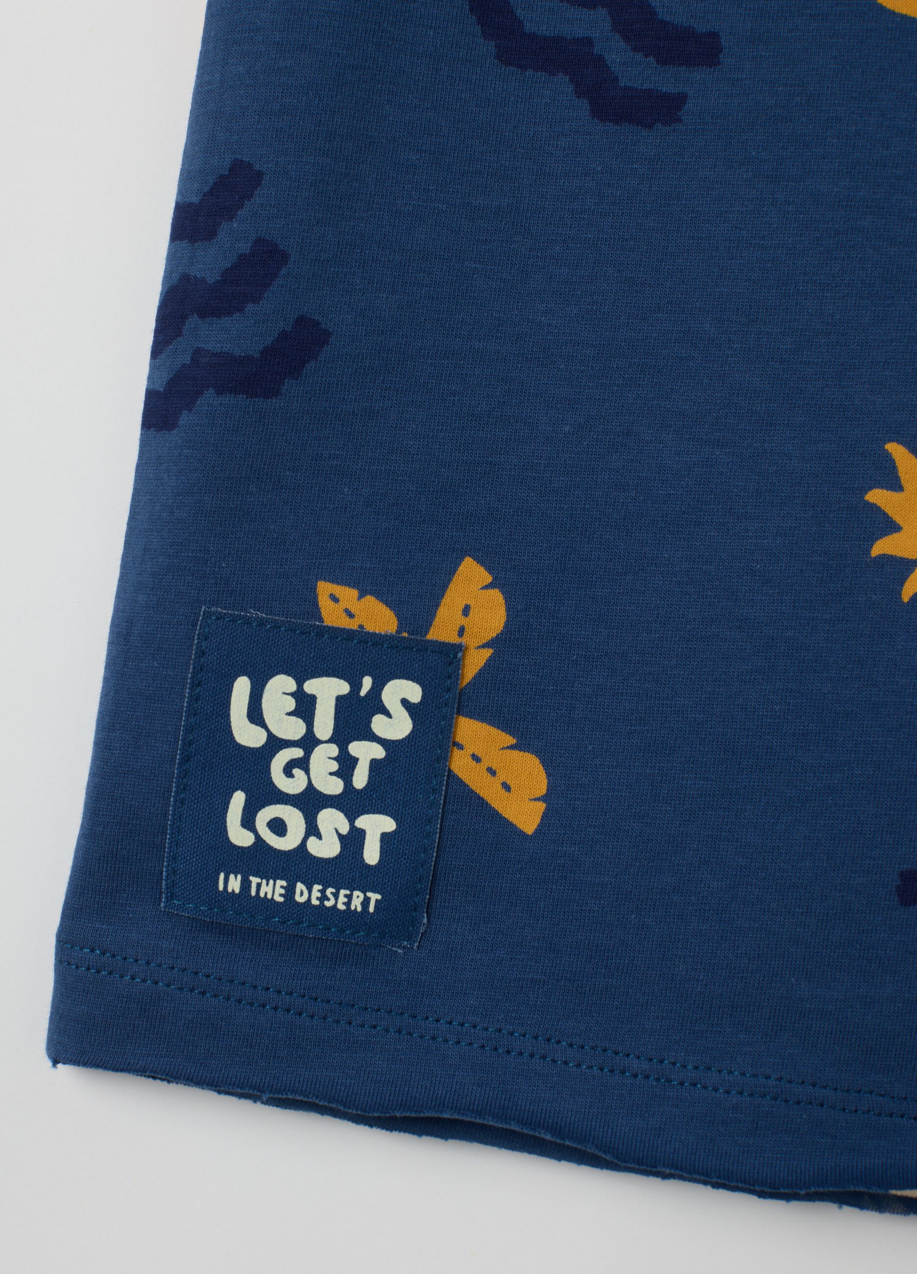 Children's blue pure cotton T-shirt - regular fit