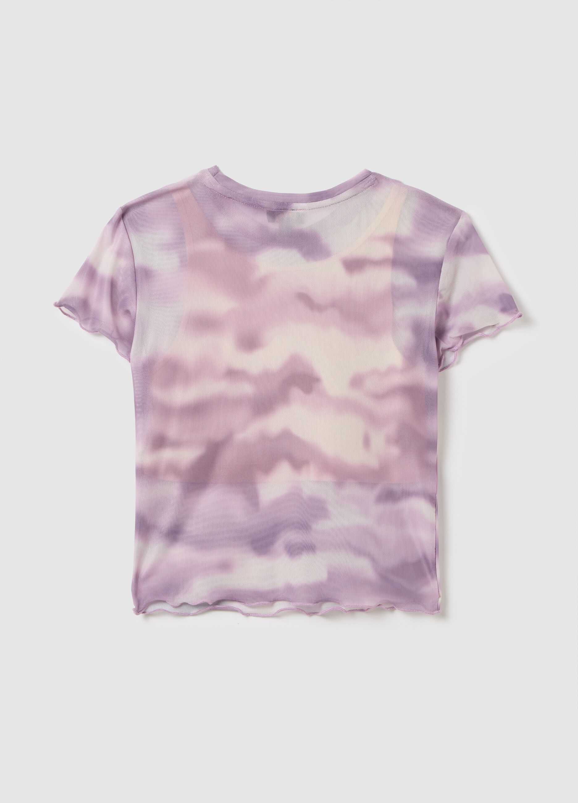 OVS Kids Purple Mesh Short Sleeve T-Shirt