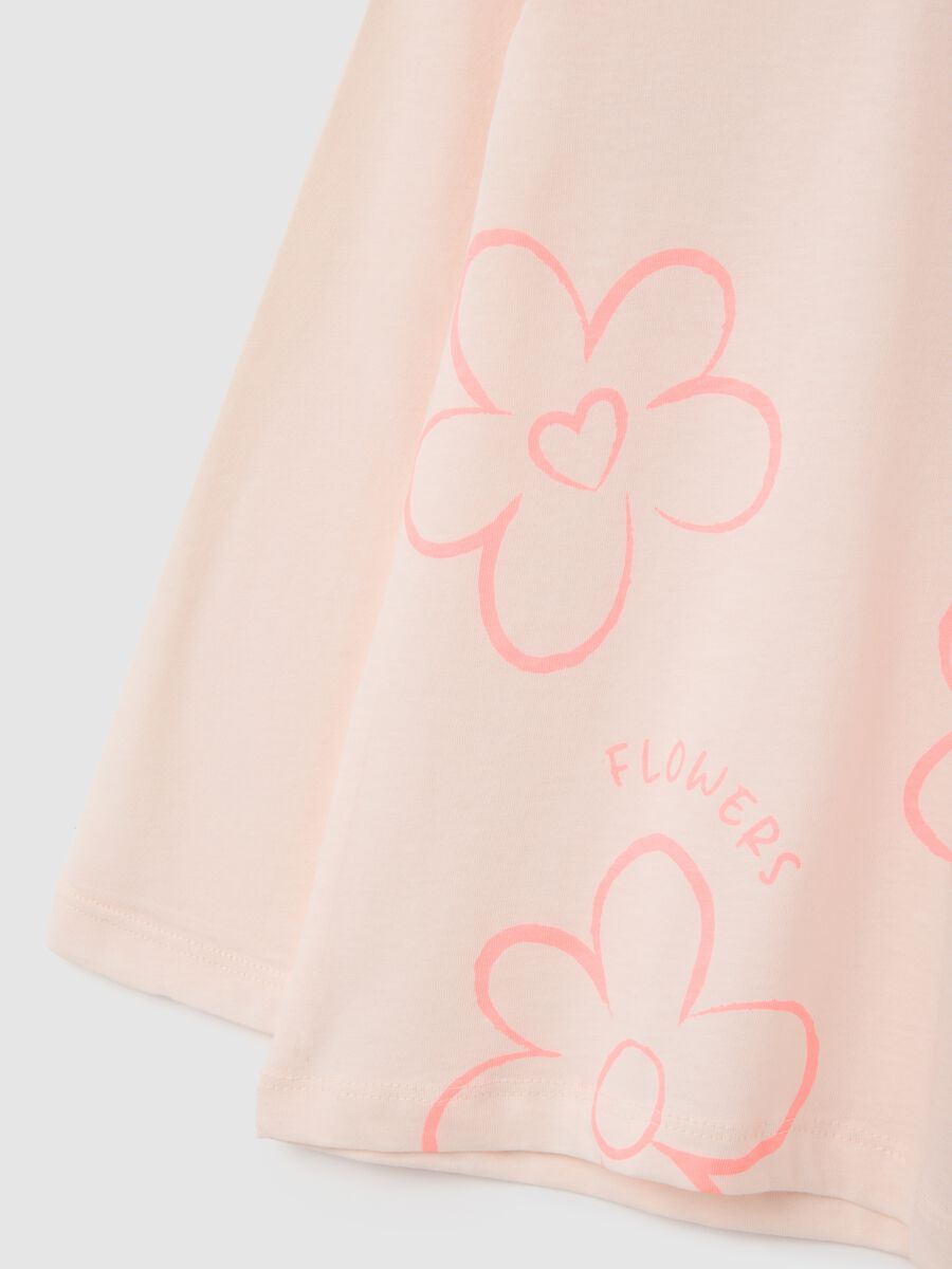 Girls' pink pure cotton regular fit t-shirt_2
