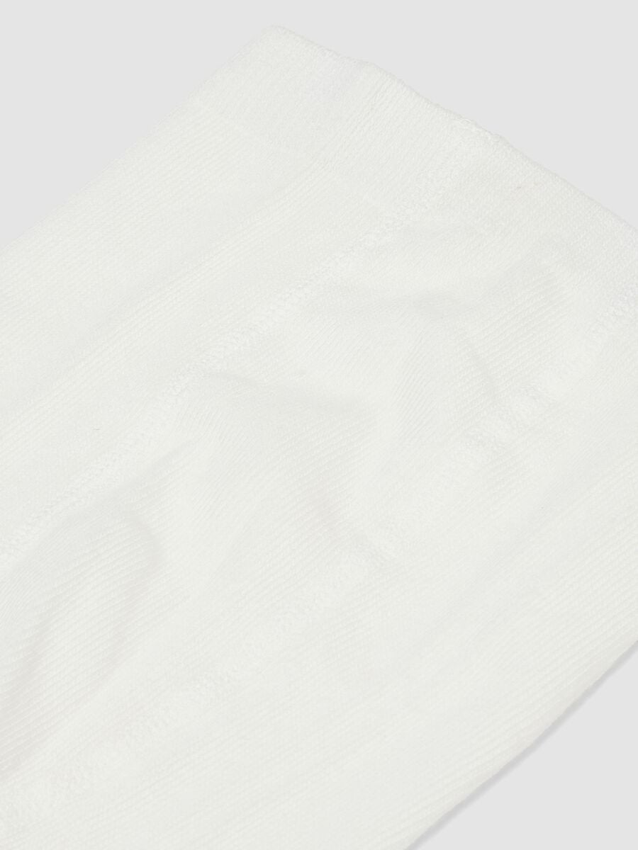 White organic stretch-cotton tights with lurex_2