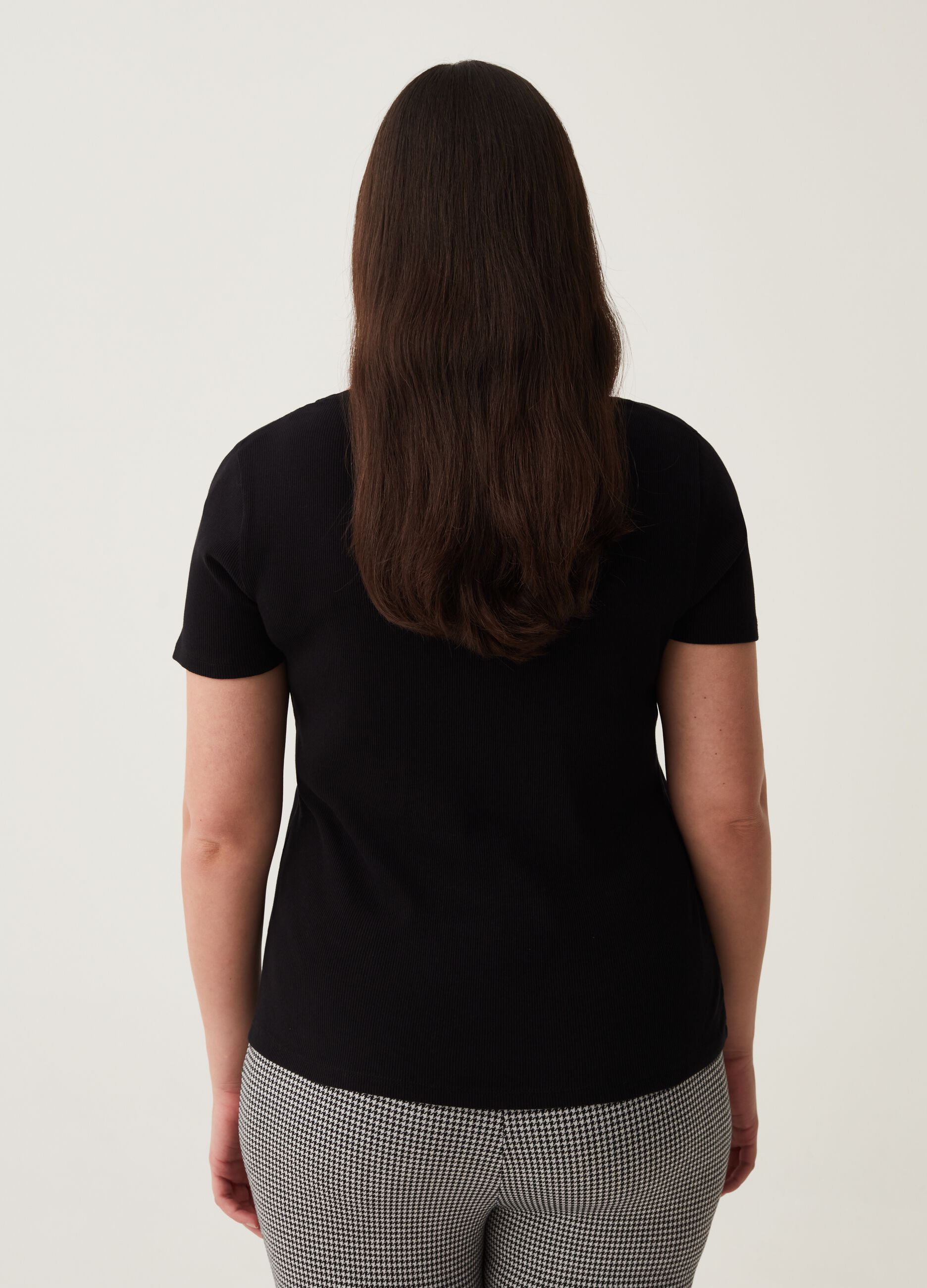 T-shirt girocollo cut out Curvy_2
