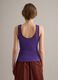Tank top viola in puro cotone a costine_2