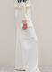 White cotton blend wide leg cargo trousers_3