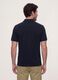 Blue pure cotton piqu&eacute; polo shirt with classic collar and regular fit_2
