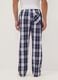 Men&rsquo;s blue organic cotton checked pyjama trousers_2