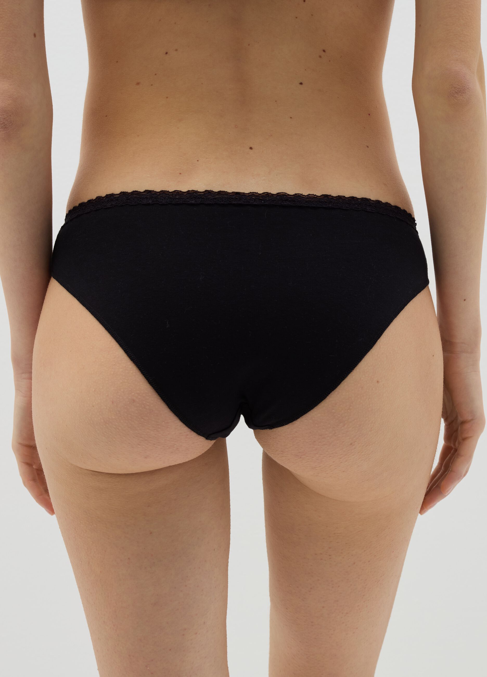 Stretch cotton printed briefs