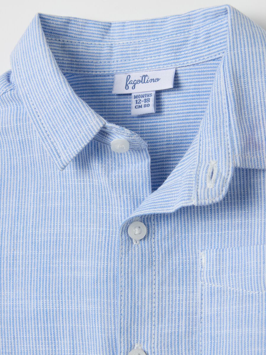 Striped cotton shirt with pocket_2
