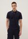 Polo in cotone elasticizzato blu regular fit_0