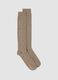 Beige long socks in wool, viscose and stretch cashmere_0