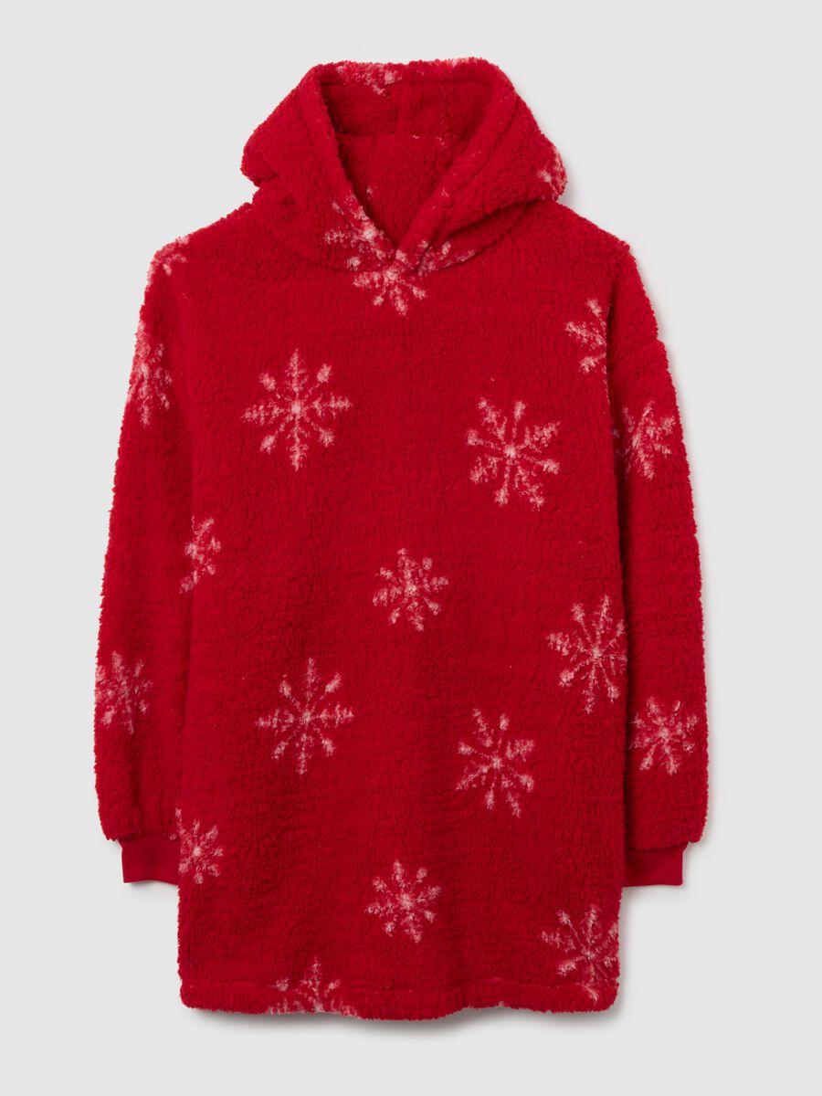 Vestaglia natalizia rossa in sherpa_4