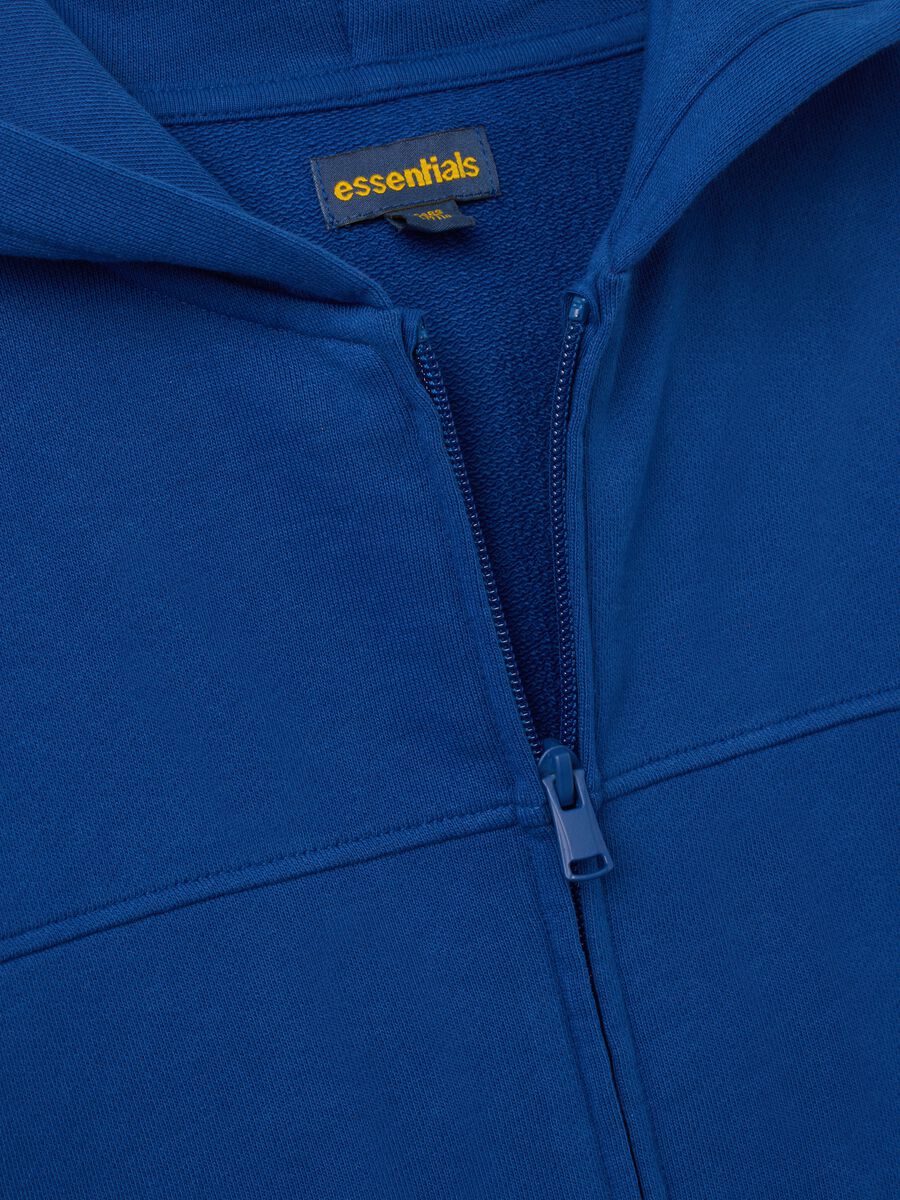 Felpa da bambino in puro cotone blu regular fit_3