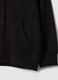 Felpa nera con cappuccio in puro cotone organico per bambino regular fit_3