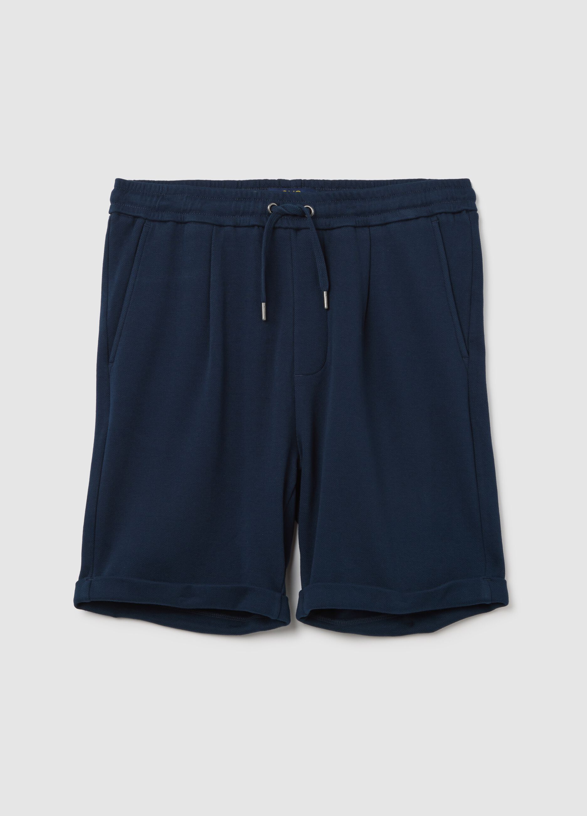Chino Bermuda shorts in cotton with drawstring