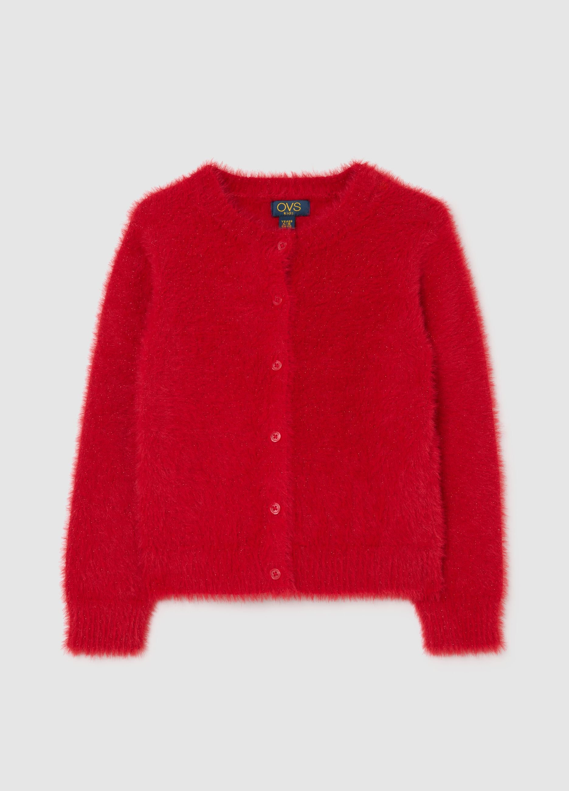 Girls' Red Cardigan Regular Fit