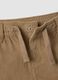 Beige regular-fit chino trousers with elasticated ribbed waistband_3