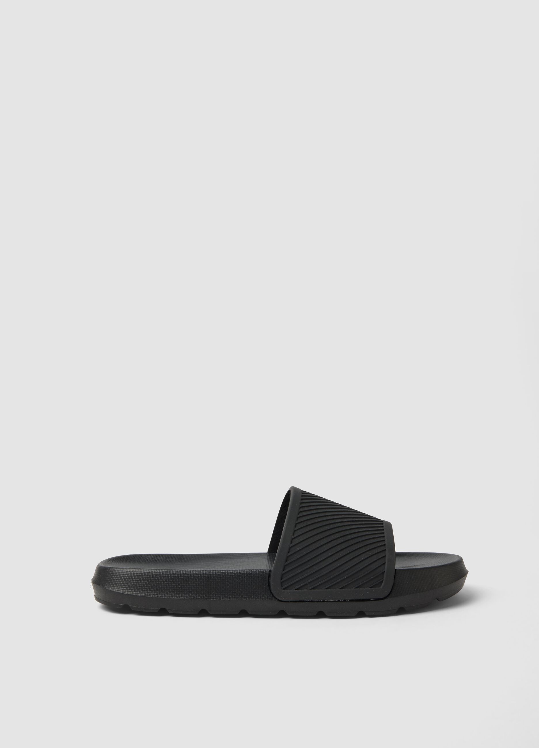 Black slider sandals