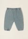 Baby striped denim trousers in a cotton, viscose and lyocell blend_2
