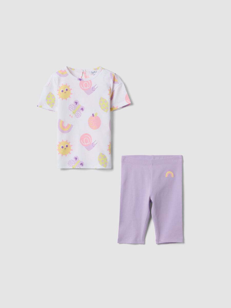Girls' regular fit multicolour pure cotton outfit_0