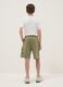 Green pure cotton Bermuda shorts with elasticated waist_1