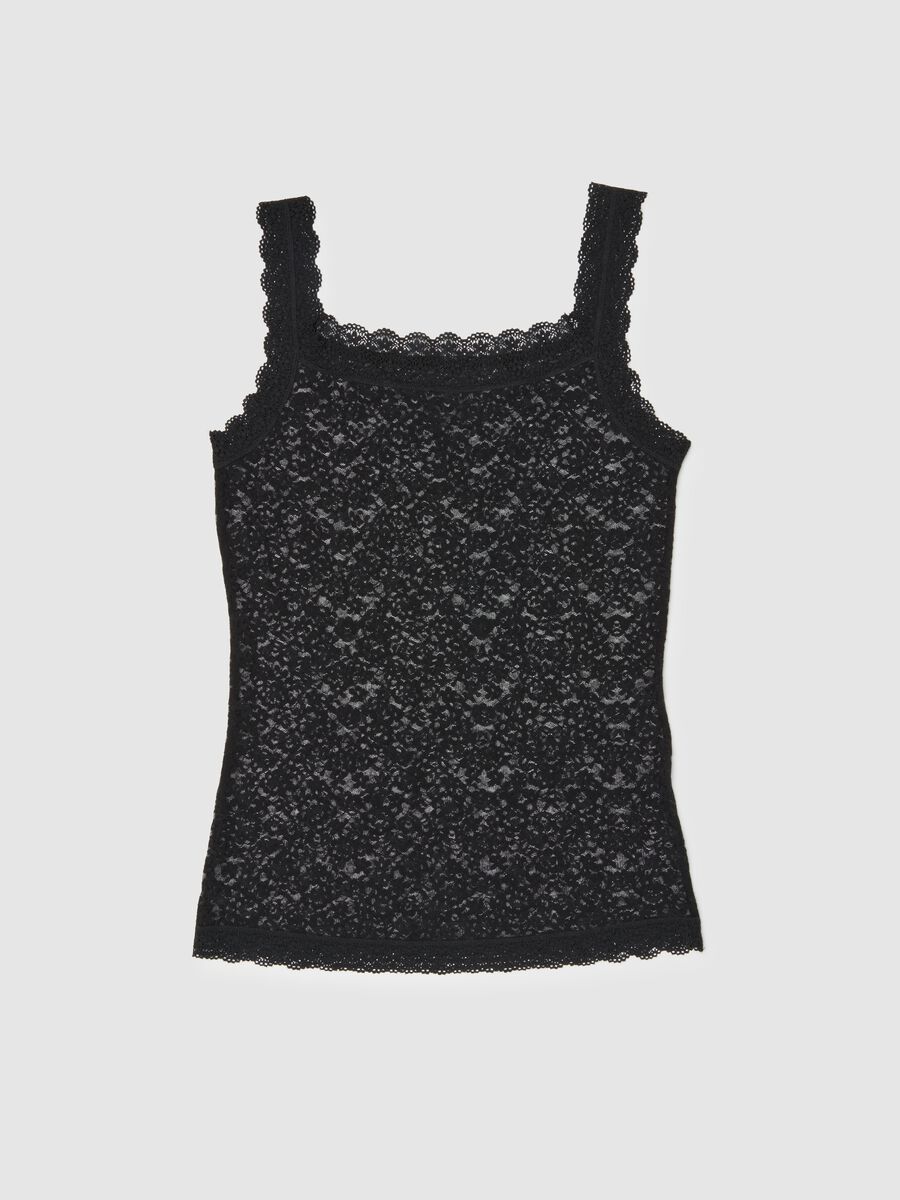 Black lace regular fit top_4