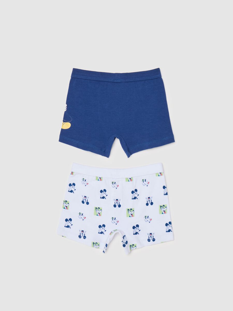Two-pack boxer shorts in stretch cotton with Mickey Mouse print_1