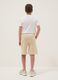 Boys&rsquo; beige pure cotton comfort-fit shorts_1