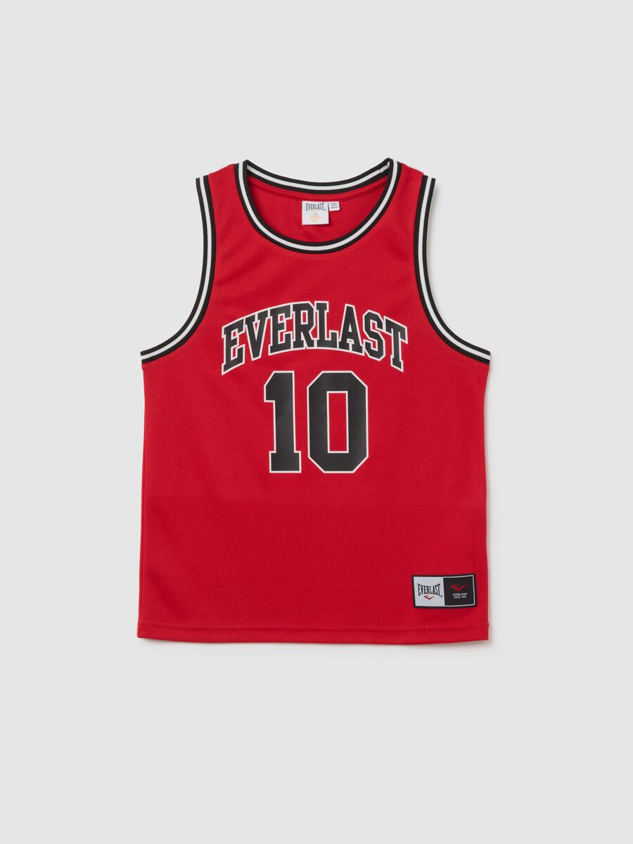 Boy's red regular fit tank top_0