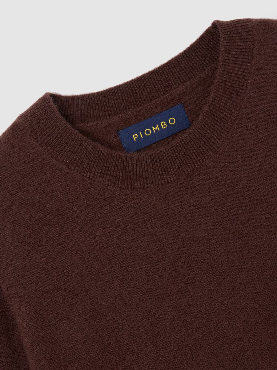 Brown pure wool sweater regular fit_5